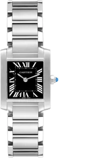 Cartier Tank Française W51026Q3 Stainless steel Black