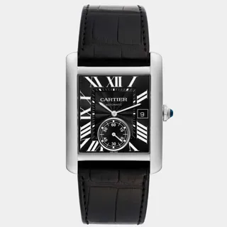 Cartier Tank MC Stainless steel Black