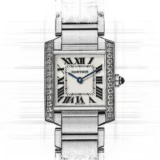 Cartier Tank Franu00e7aise W4TA0009 Stainless steel