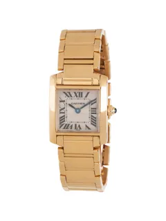 Cartier Tank Française 23mm Yellow gold Cream