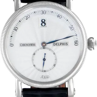 Chronoswiss Delphis CH1421W 38mm White gold Silver