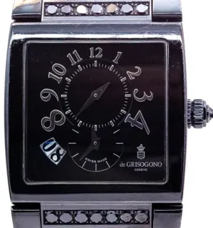 de Grisogono Instrumento Uno UNO/DF 33mm Stainless steel Black