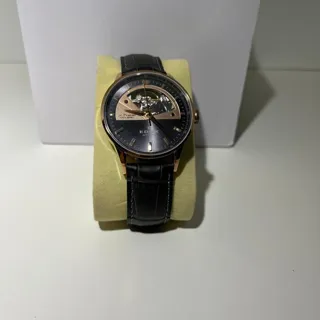 Edox Les Vauberts 43mm Yellow gold and Stainless steel Black