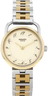 Hermès Arceau Stainless steel and Gold-plated Champagne