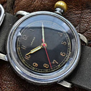 Lanco 1940 WW2 41mm chromed Black