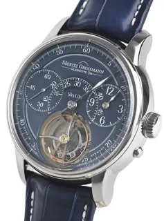 Moritz Grossmann Benu MG-001909 44.5mm White gold Blue