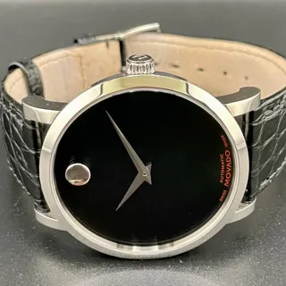 Movado Red Label 0606158 42mm Stainless steel Black