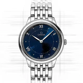 Omega De Ville Prestige 434.10.30.60.03.001 Stainless steel Blue