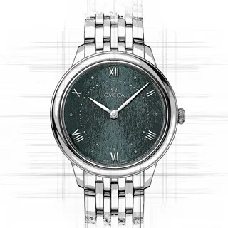 Omega De Ville 434.10.30.60.10.001 Stainless steel Grün