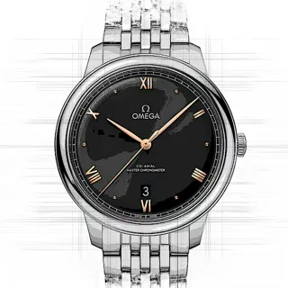 Omega De Ville Prestige 434.10.40.20.01.001 Stainless steel Black