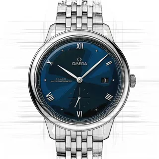 Omega De Ville Prestige 434.10.41.20.03.001 Stainless steel Blau