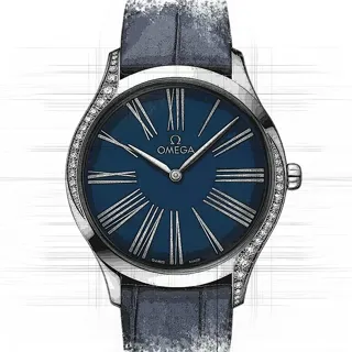 Omega De Ville Trésor 428.18.36.60.03.001 Stainless steel Blue