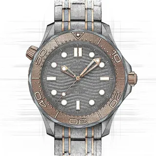 Omega Seamaster Diver 300M 210.60.42.20.99.001 Titanium Grau