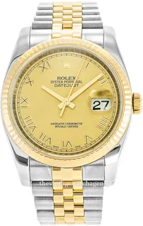 Rolex Datejust 36 116233-0147 Yellow gold and Stainless steel Champagne