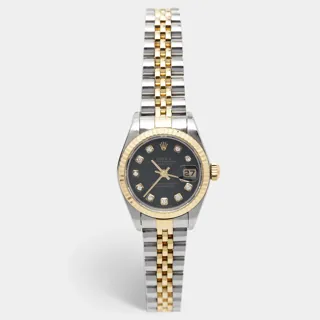 Rolex Lady-Datejust 79173 Stainless steel and 18k yellow gold Black