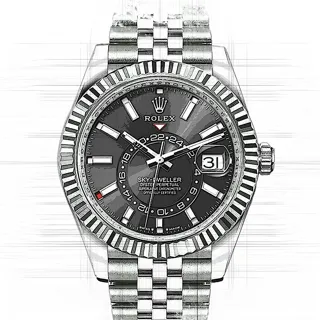 Rolex Sky-Dweller 336934-0008 42mm White gold and Stainless steel Black