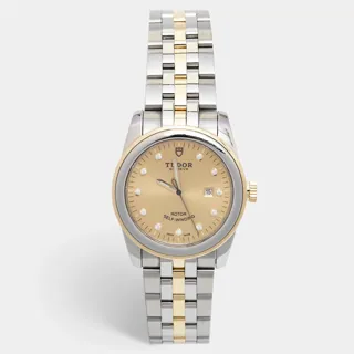 Tudor Glamour 53003-0006 Yellow gold and Stainless steel Champagne