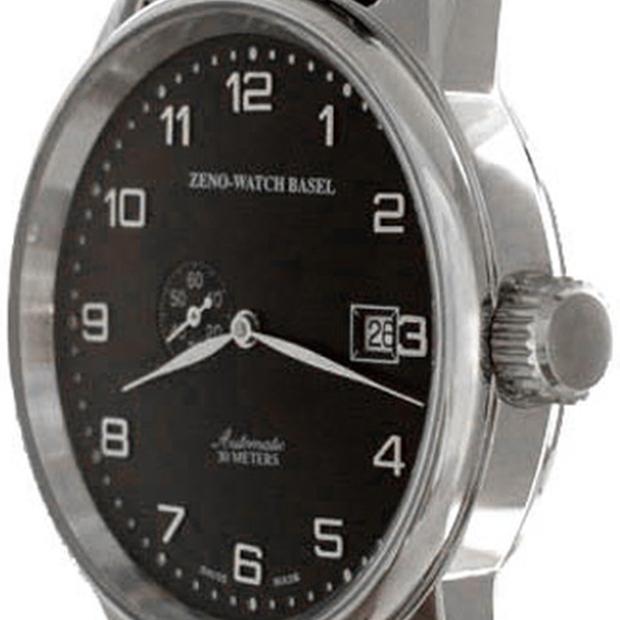 Zeno-Watch Basel 6554 R1-SW Stainless steel Black | Dealer