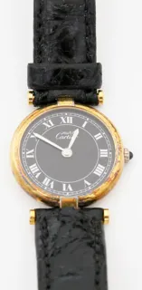 Cartier Must de Cartier Silver and Gold-plated Black