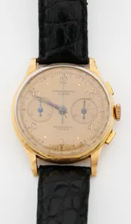 Chronographe Suisse Cie White gold Golden