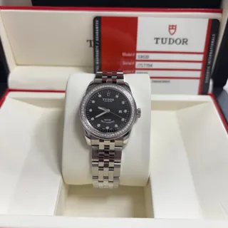 Tudor Glamour Date M53020-0008 31mm Stainless steel Black