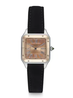 Cartier Santos Dumont Rose gold and Stainless steel Salmon