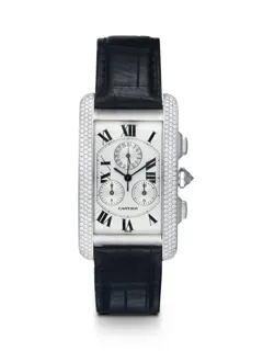 Cartier Tank Américaine 2339 26mm 18k white gold Silver