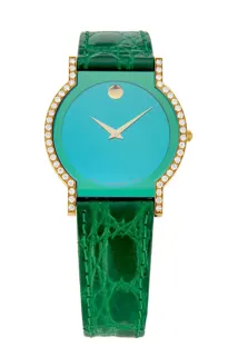 Movado Museum 18k yellow gold Green