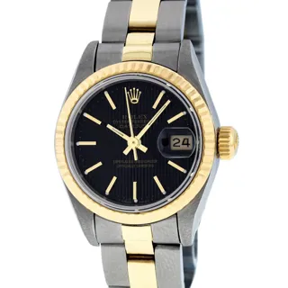 Rolex Date Stainless steel and 14k yellow gold Black