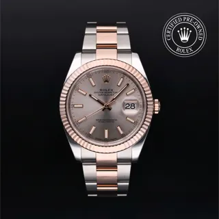 Rolex Datejust 41 126331 Rose gold and Stainless steel Silver