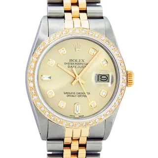 Rolex Datejust Stainless steel and 18k yellow gold Champagne