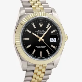 Rolex Datejust Yellow gold and Stainless steel Black