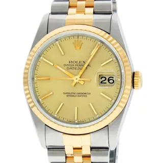 Rolex Datejust Yellow gold and Stainless steel Champagne