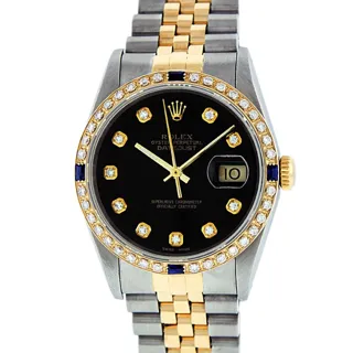 Rolex Datejust Yellow gold and Stainless steel Black