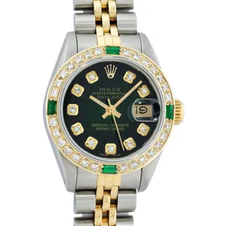 Rolex Datejust Stainless steel and 18k yellow gold Green