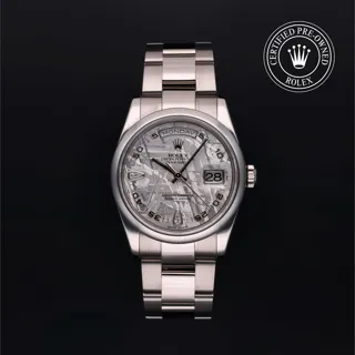 Rolex Day-Date 118209 White gold Silver