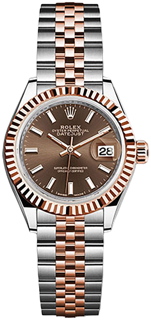 Rolex Lady-Datejust 279171 Stainless steel and 18k rose gold Brown