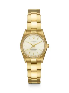 Rolex Oyster Perpetual 34 14238 34mm 18k yellow gold Champagne