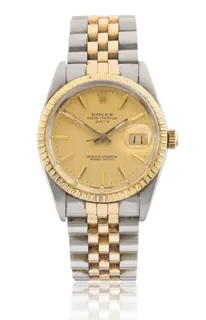 Rolex Oyster Perpetual Date 15053 Stainless steel and gold Champagne