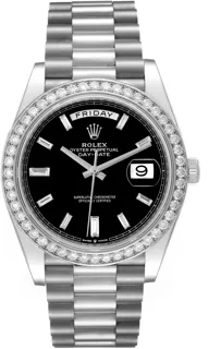 Rolex Day-Date 228349RBR White gold Black