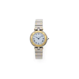 Cartier Santos 26mm Stainless steel and 18k yellow gold White