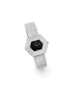 Piaget 99056 28mm 18k white gold Black