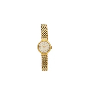 Omega 2615 19mm 18k yellow gold Silver