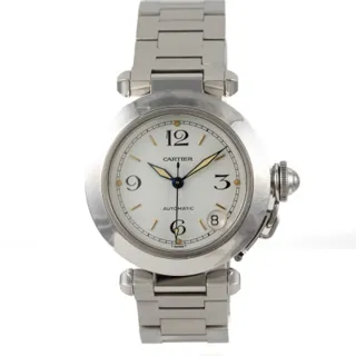 Cartier Pasha C W31015M7 2324 35mm Stainless steel White