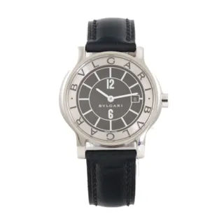 Bulgari Solotempo ST29S 29mm Stainless steel Black and Silver