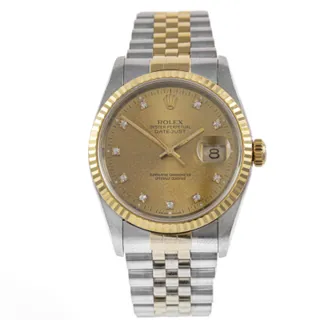 Rolex Datejust 16233G 36mm Stainless steel and 18k yellow gold Golden