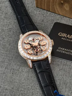 Girard-Perregaux Triple Bridge Tourbillon 99193-52-001 40mm 18k rose gold Silver