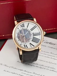 Cartier Rotonde Mysterieuse 3551 18k yellow gold Silver