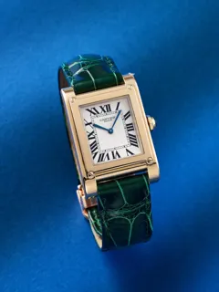 Cartier Tank à Vis 2484 27mm 18k yellow gold Silver