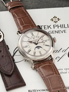 Patek Philippe Perpetual Calendar 5159G-001 38mm White gold Silver